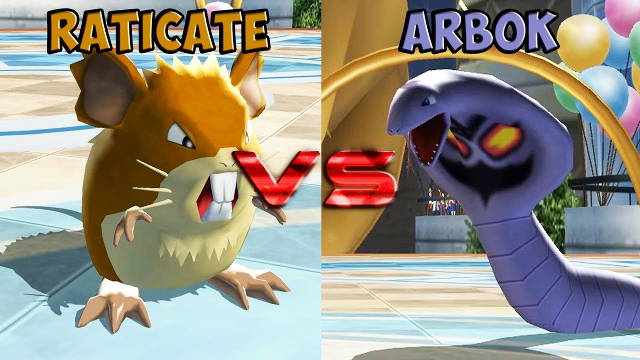 Pokemon battle revolution - Raticate vs Arbok