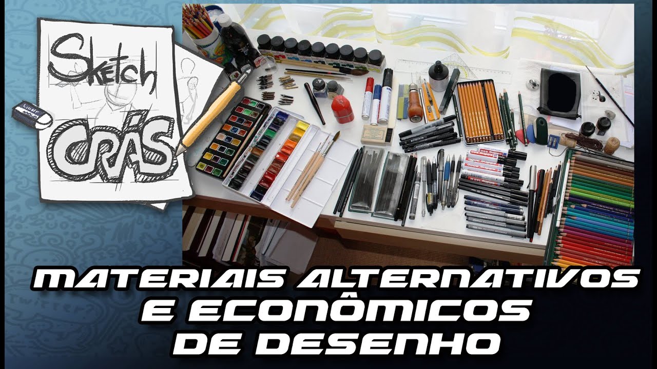 Materiais alternativos e econômicos de desenho - Sketch Crás