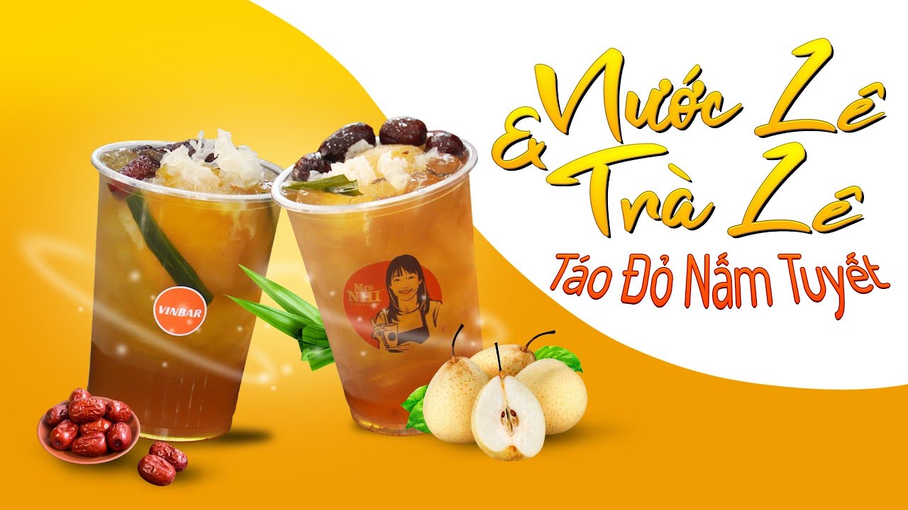 Hướng Dẫn Cách Làm Công Thức Trà Lê - Nước Lê Táo Đỏ Nấm Tuyết | #congthucphache