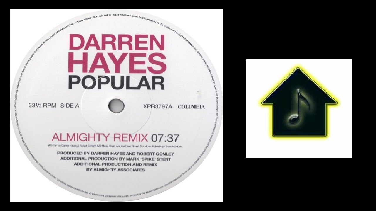 Darren Hayes - Popular (Almighty Club Mix)