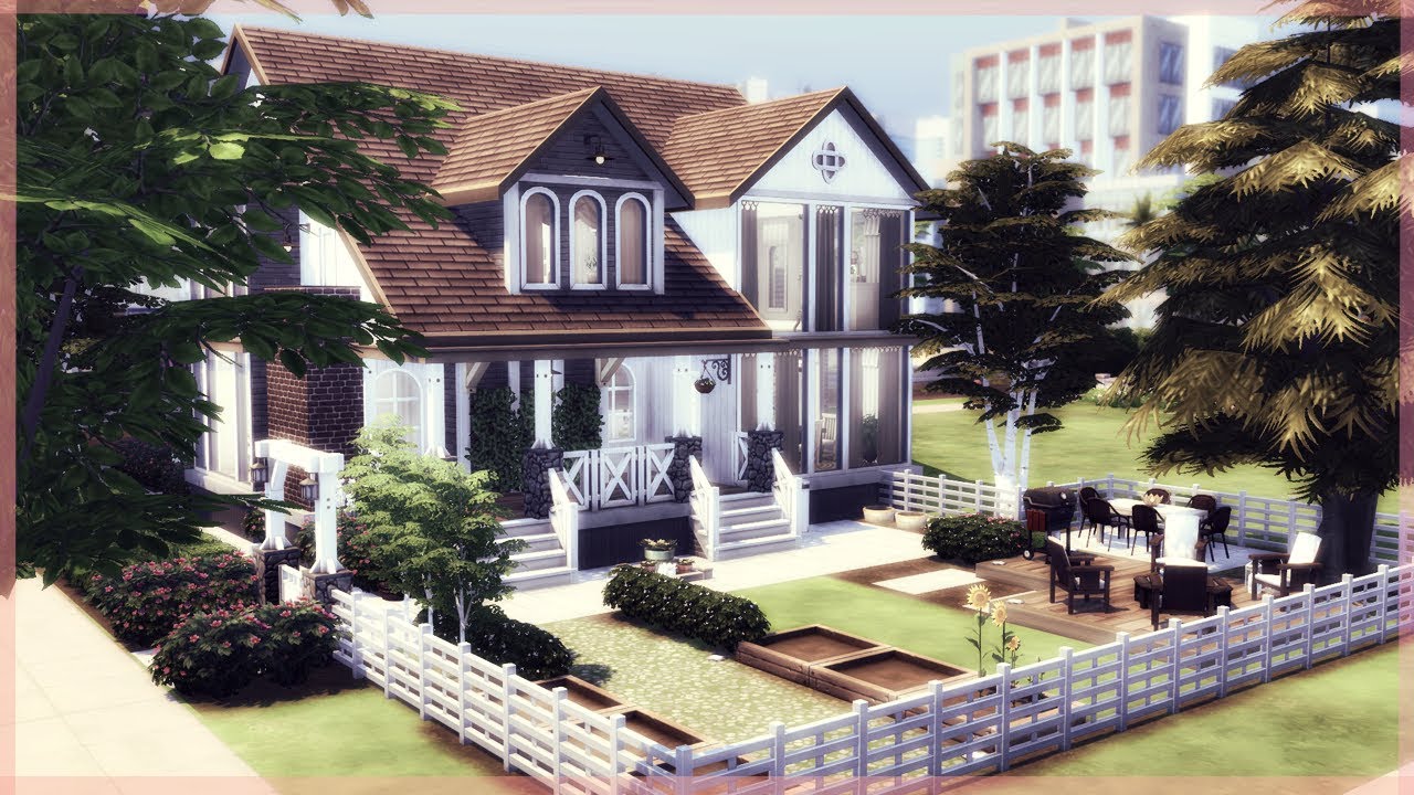 Rustic Modern Ranch 🌻 Carrington House 🌻 The Sims 4 Speed Build