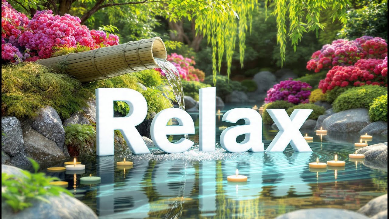 Meditation and Deep Sleep Ambience with Zen Bamboo Water Fountain | Live 24/7
