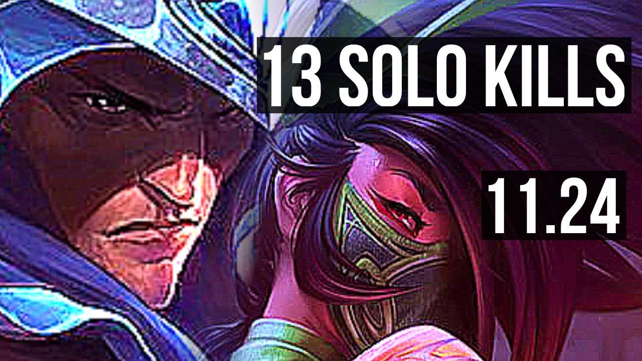 TALON vs AKALI (MID) | 13 solo kills, Legendary, 1.3M mastery, 21/4/3 | KR Master | 11.24