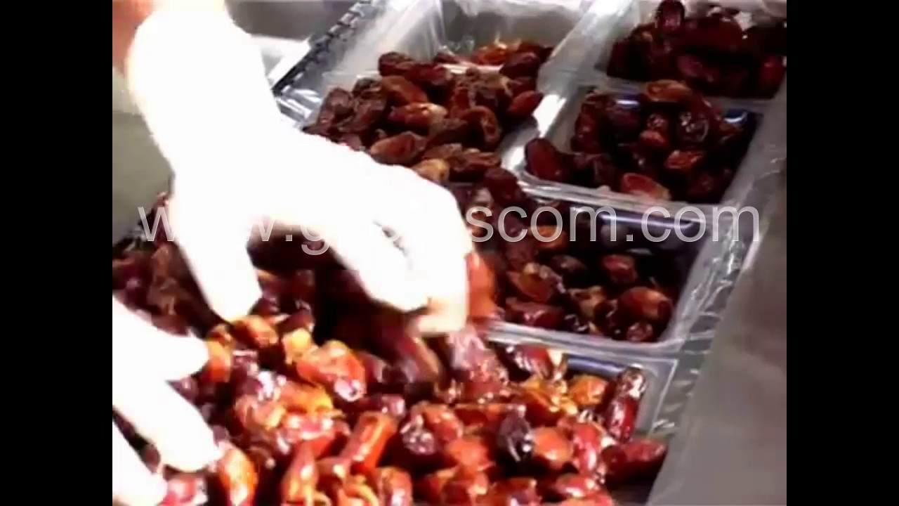 خط تنظيف وتلميع وتغليف التمور  /   Line remove the nucleus of dates