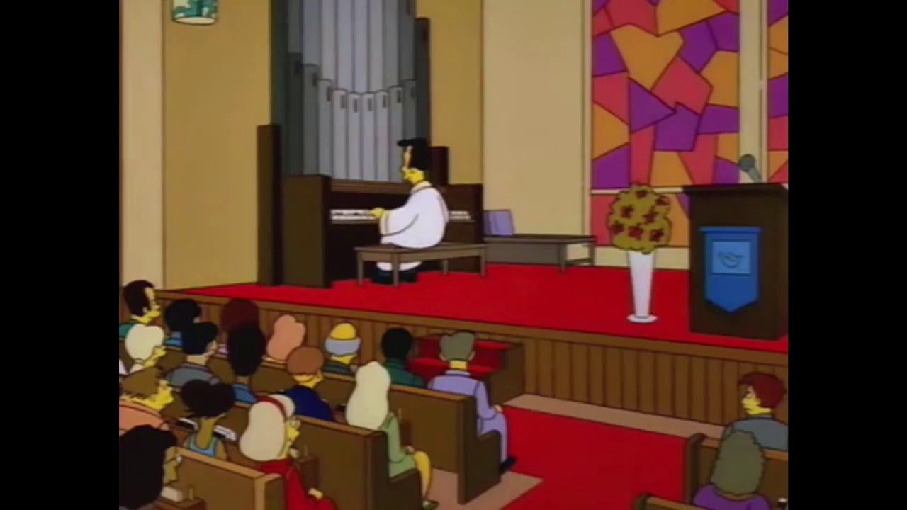 Reverend Lovejoy plays Crazy Frog
