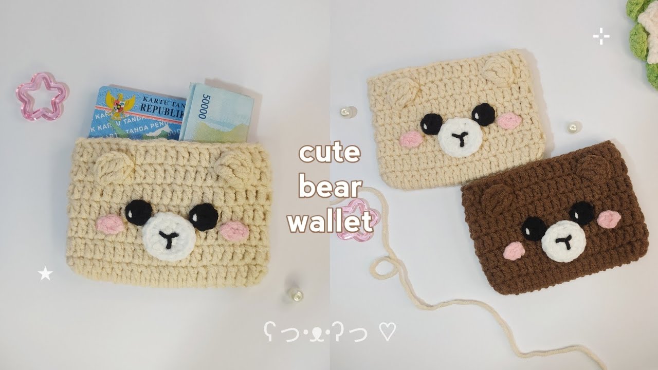 How to Crochet a Cute Bear Wallet | Easy Beginner Tutorial🧸🤎