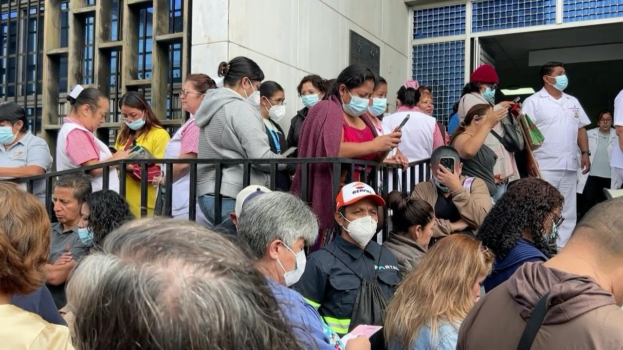 People evacuated from building in Guatemala City following earthquake | AFP