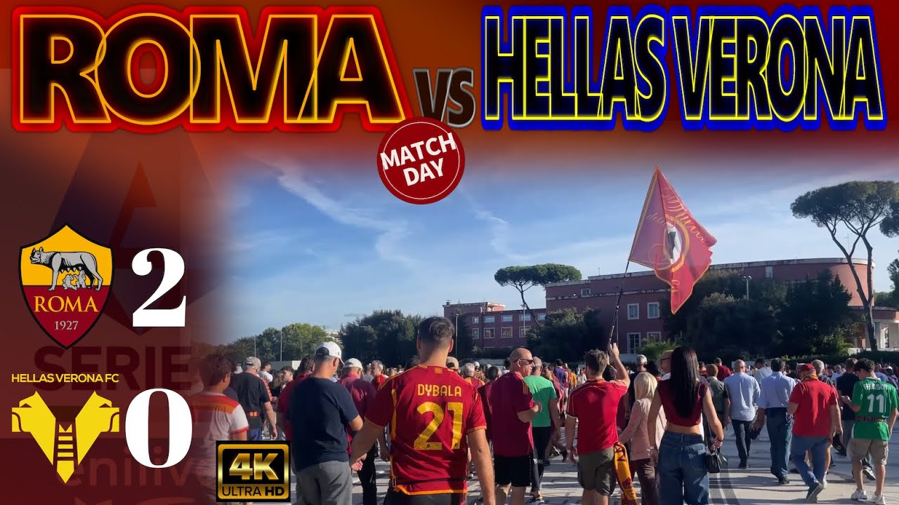 [4K] ROMA 2-0 HELLAS VERONA｜SERIE-A 2025-26 MATCHDAY 5｜28/09/2025 STADIO OLIMPICO