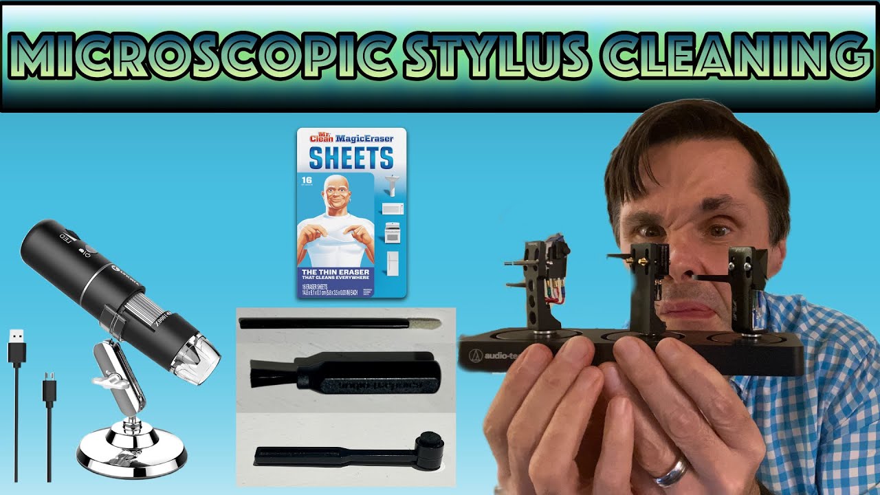Stylus Cleaning Under the Microscope using Various Brushes and Magic Eraser on Various Stylus Types
