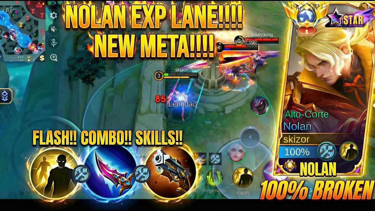 Nolan Exp Lane: The Enemy’s Worst Nightmare! (O pior pesadelo do inimigo) #mlbb2026 #NolanSavage