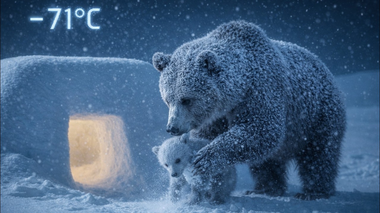 Frozen at −71°C: A Mother Bear’s Heartbreaking Decision That Saved Her Cub’s Life
