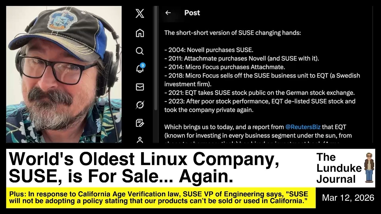 Старейшая в мире компания, разрабатывающая Linux, SUSE, снова выставлена ​​на продажу.
