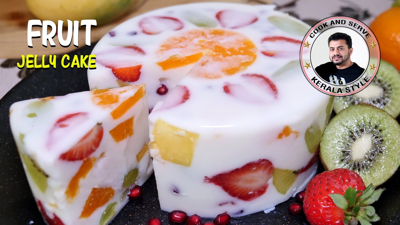 Fruit Jelly Cake Recipe Malayalam | ഫ്രൂട്ട്  ജെല്ലി കേക്ക് | Agar Jelly Fruit Cake Recipe Malayalam