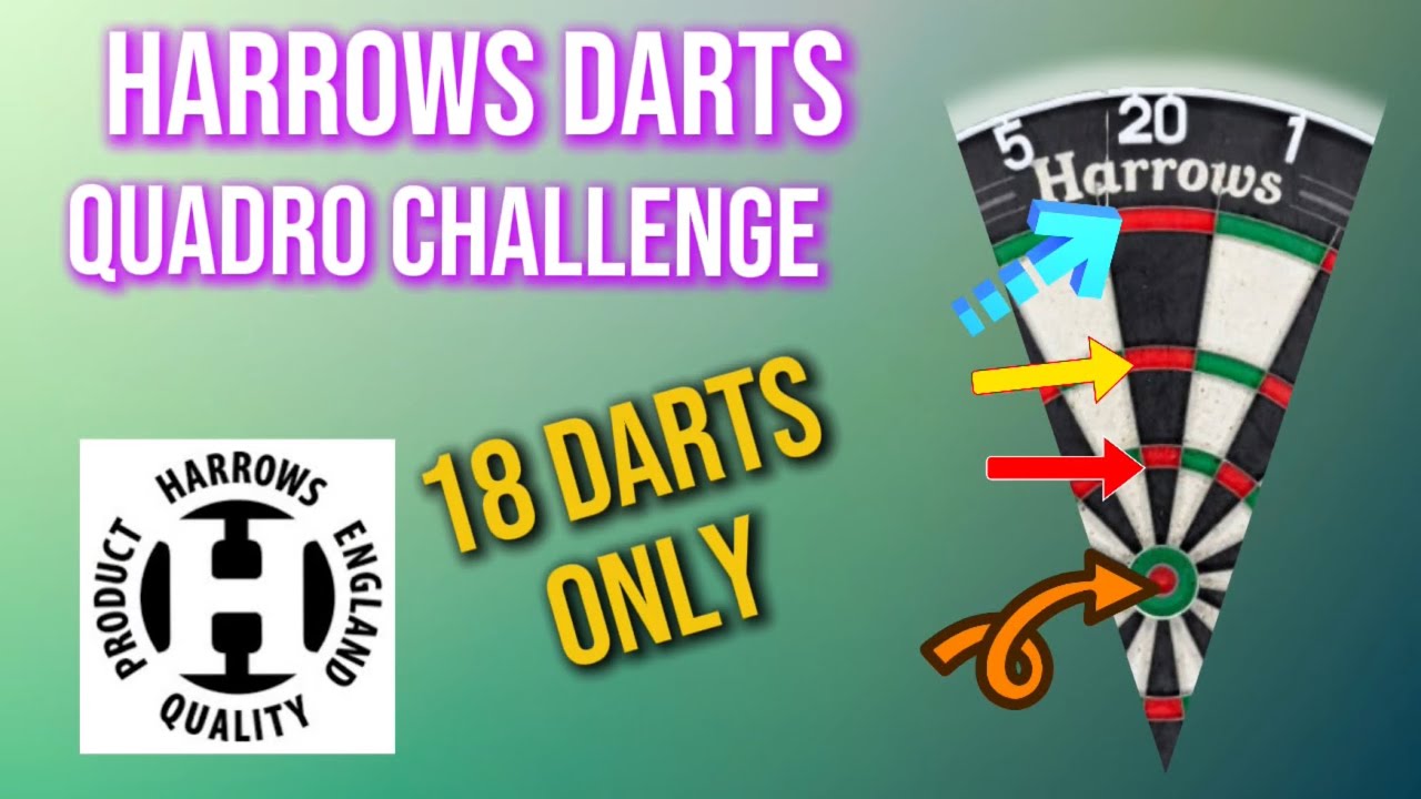 Harrows Quadro Challenge &ndash; 6 Darts Sets, 4 Targets, 1 Shot Each!