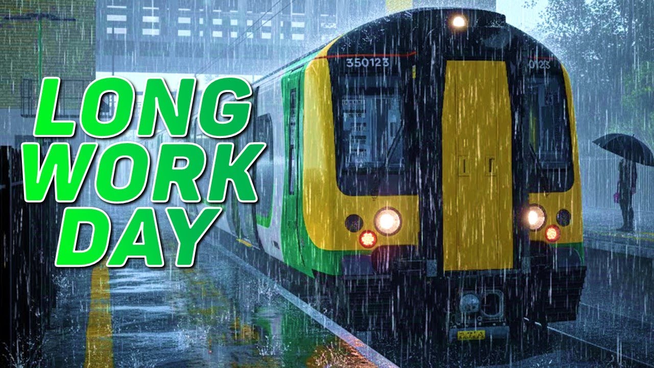 🌧️ SOUND of Birmingham RAIN during my LONG WORKDAY 🚆 TSW 6
