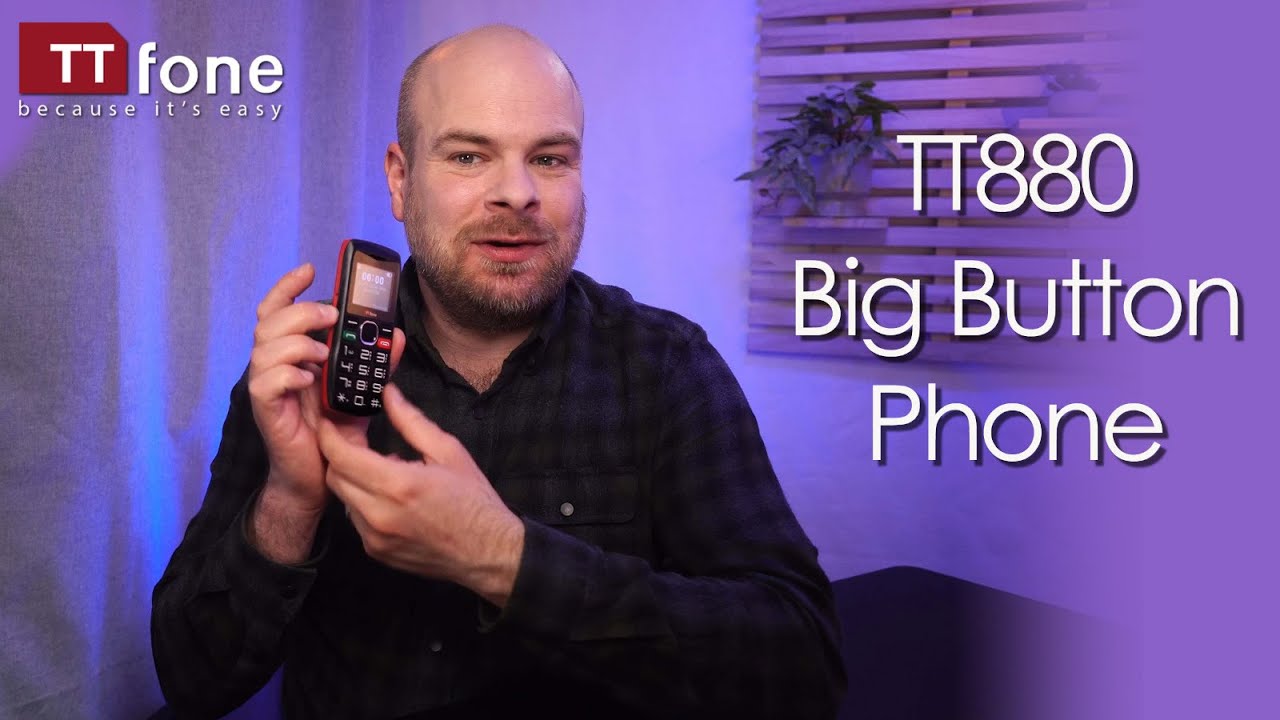 Video review and unboxing of TTfone TT880 mobile phone with Big Buttons & Emergency response button