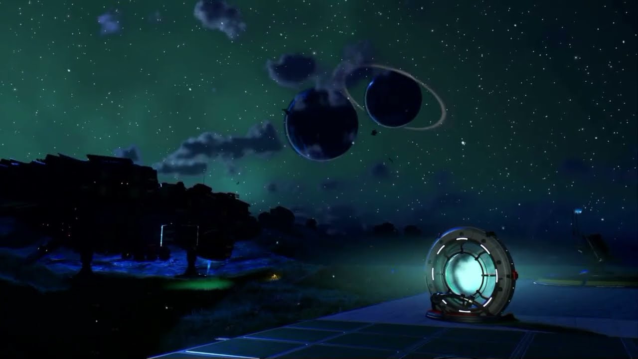 Alone Between Two Moons 🌌 | Full Day & Night Cycle – No Man’s Sky Ambience