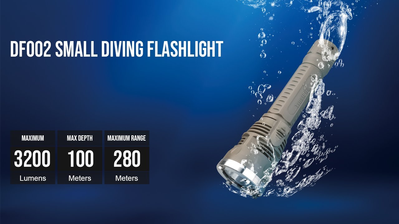 Best diving flashlight Trustfire DF002 ，100 meters underwater normal use, 3200 lumens