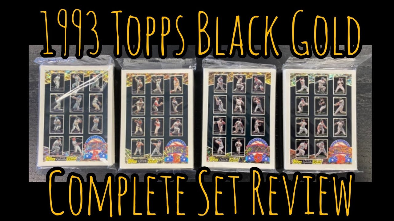 1993 Topps BLACK GOLD Baseball Complete Set Review!! Early & AWESOME Insert Set!!