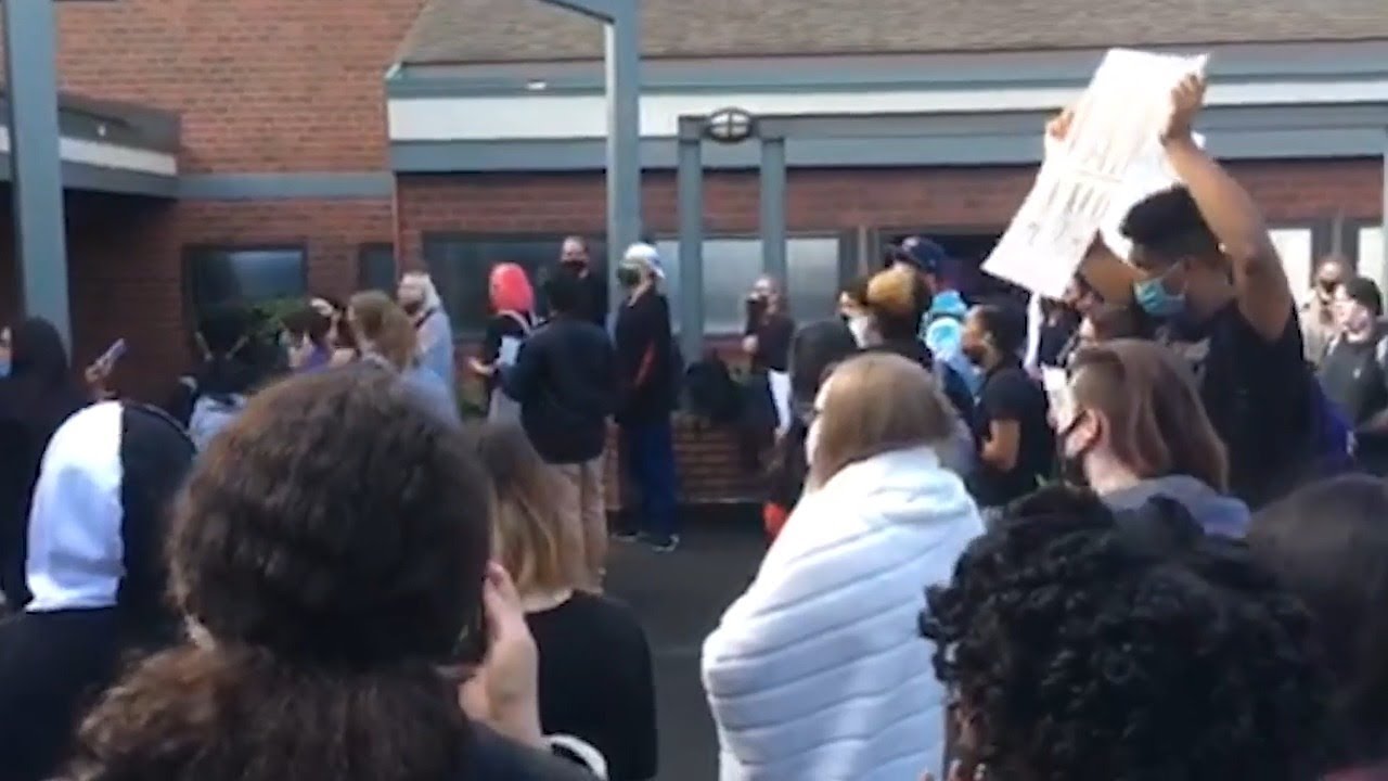 Watch: North Thurston High School Students Call For Change Outside District Office