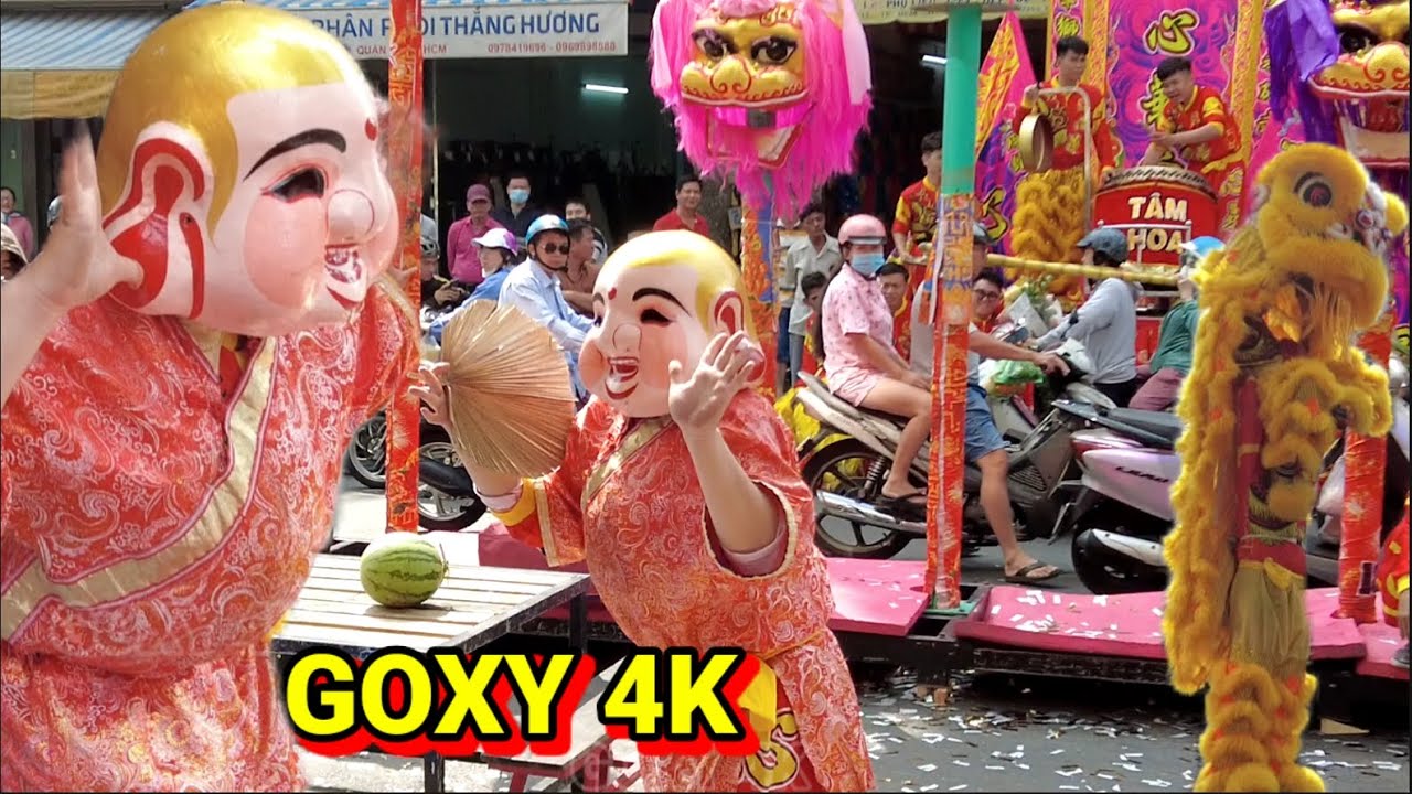 Múa Lân Múa Ông Địa Cực Tiếu Đội Lận Tâm Hoa Đường Múa Full Show Quận11 Khu Chợ Thiếc Khai Trương