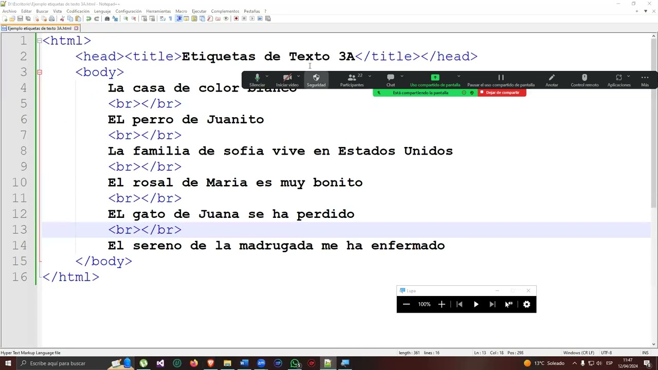 3ero A 2024 - 12/04/2024 - Etiquetas de texto en HTML