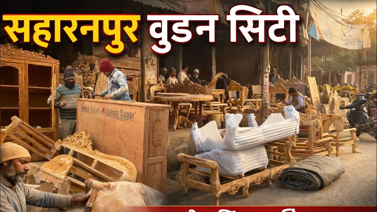 सहारनपुर की सबसे सस्ती फर्नीचर मार्केट || Wooden city Furniture Market Saharanpur 