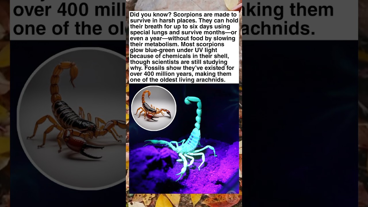 Did You Know? Scorpions Can Glow and Survive Extreme Conditions