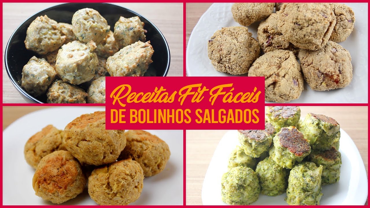 6 RECEITAS FIT FÁCEIS DE BOLINHOS SALGADOS | Hora do Almoço Muito Fácil de Fazer!