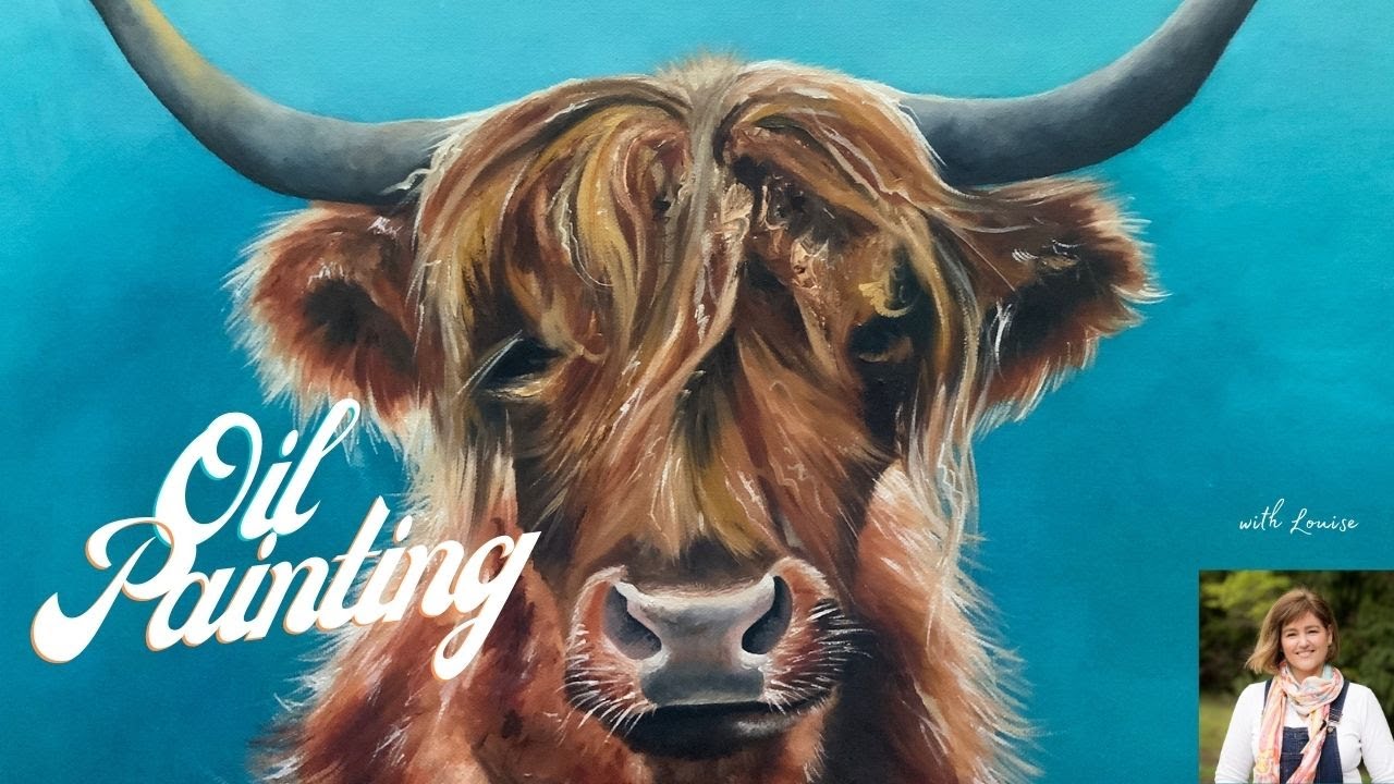 Painting in Oils - Portrait of a Highland Cow