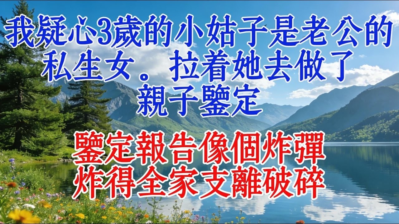 我疑心3歲的小姑子是老公的私生女。拉著她去做了親子鑑定，鑑定報告像個炸彈，炸得全家支離破碎#婆媳 #恋爱 #情感