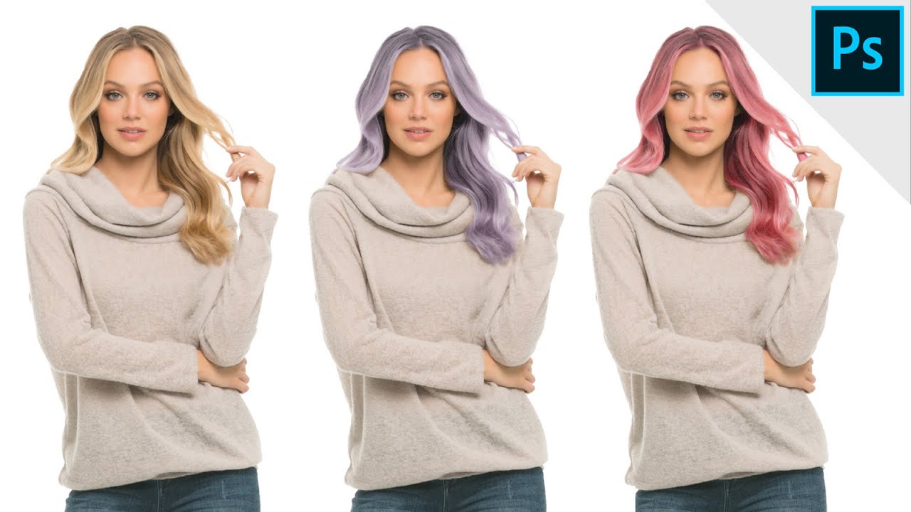 Change hair color | PHOTOSHOP TUTORIAL - TIPS & TRICKS