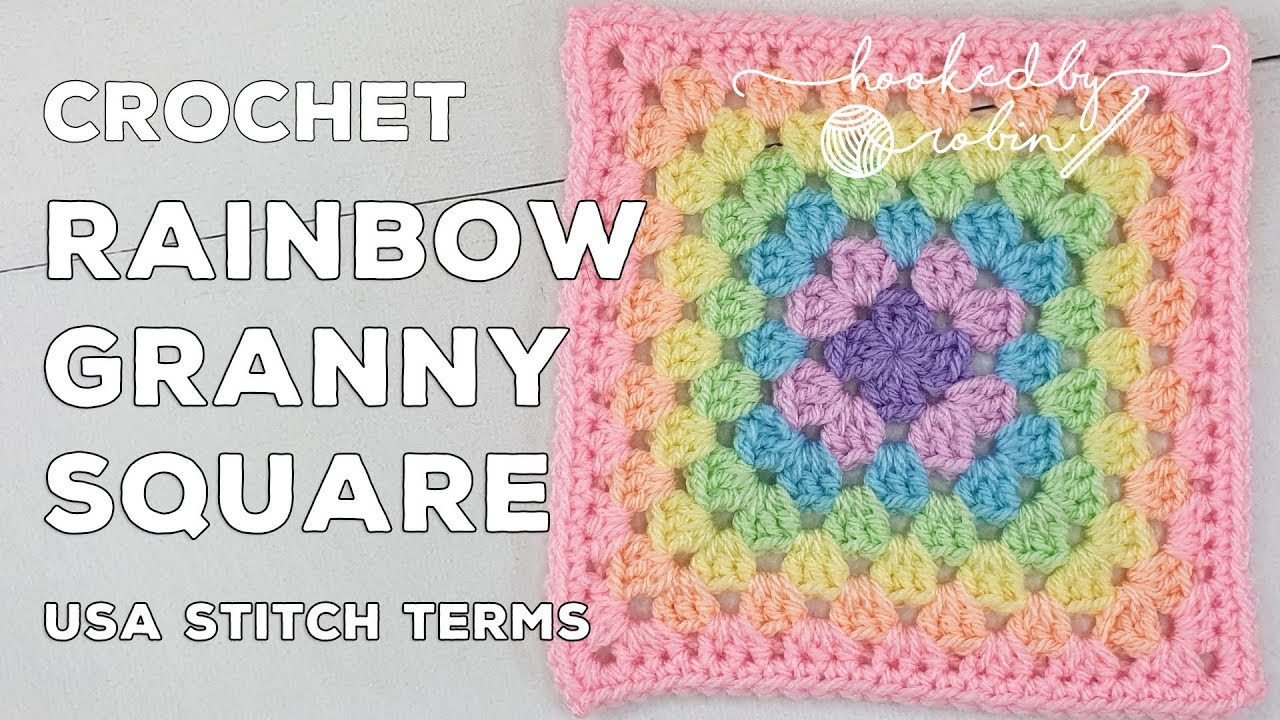 Crochet Rainbow Granny Square 🌈 | Unicorn Dreams Blanket CAL