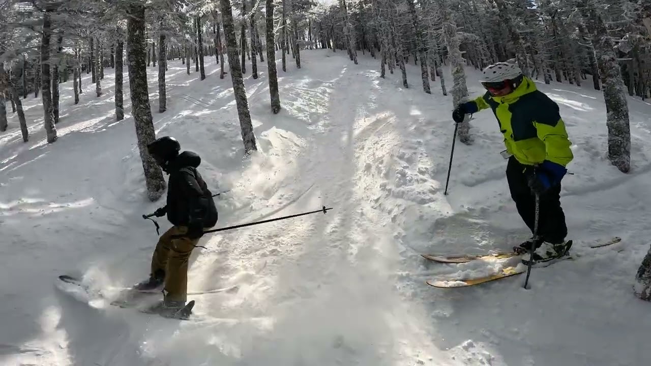 First run of the day- Casablanca Chute 1 at Saddleback Mountain