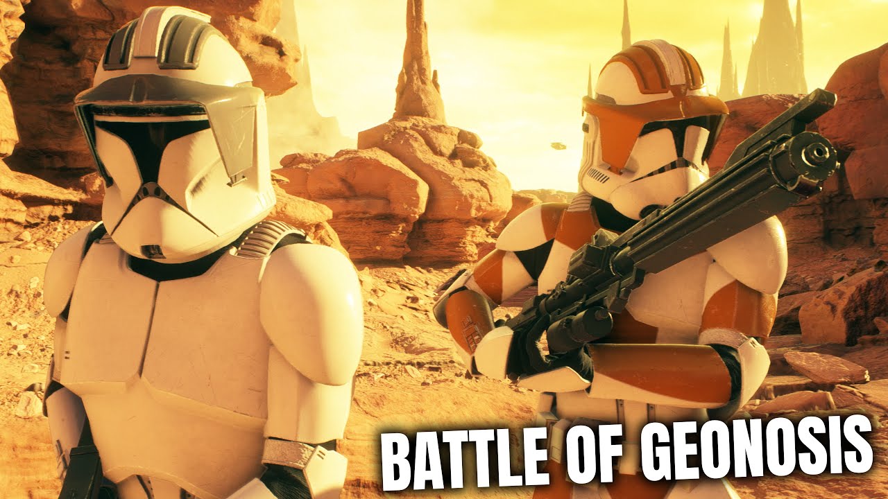 BATTLE OF GEONOSIS — Clone Troopers vs Battle Droids | Star Wars Battlefront 2 (4K)