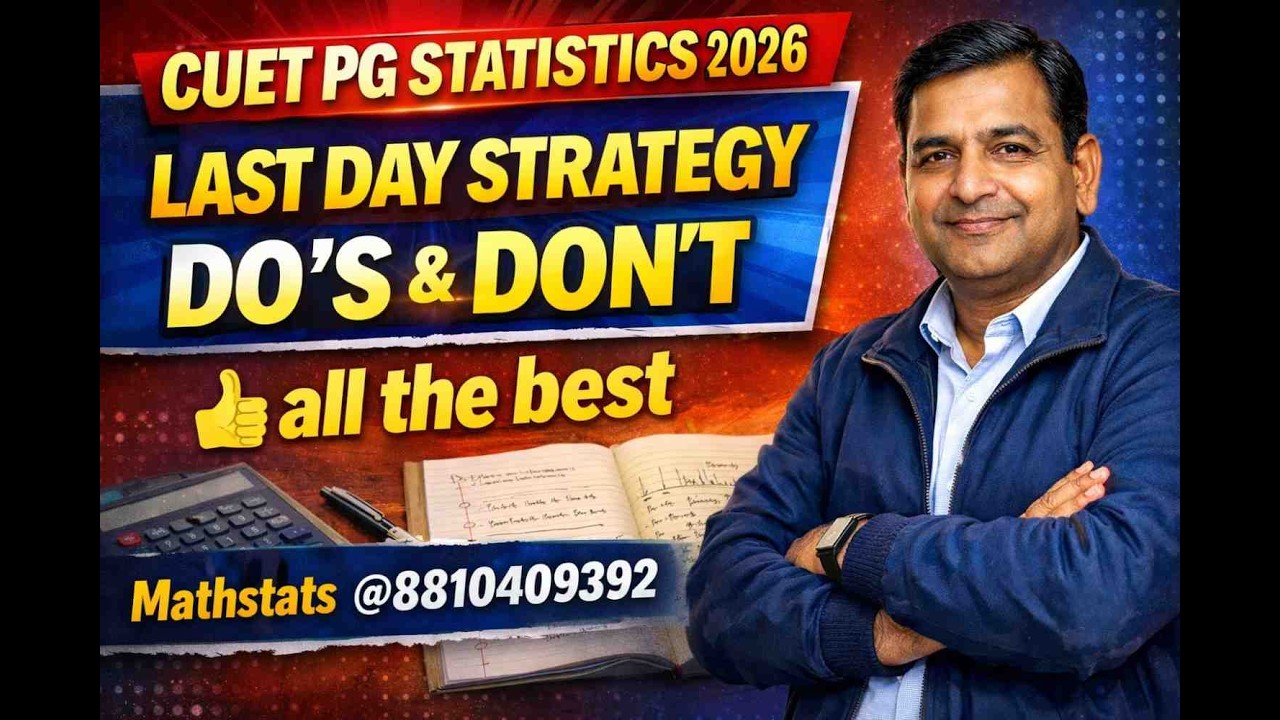 CUET  PG STATISTICS 2026 LAST DAY STARTEGY | DO'S & DON