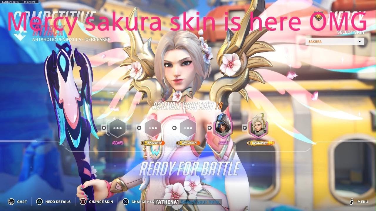 Overwatch 2- Mercy Gameplay Sakura skin 🌸🌸🌸🌟