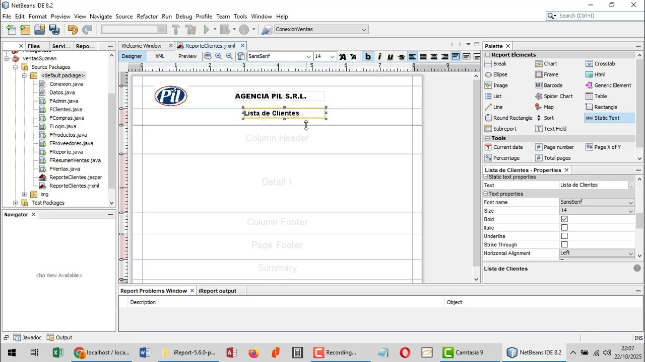 Proyecto JAVA con MYSQL - Impresión con Jasper Reports