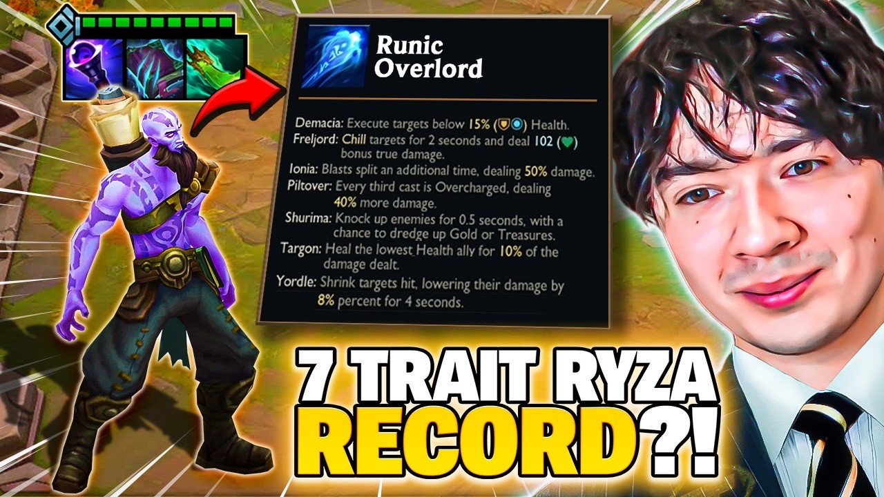 BREAKING A TFT RECORD AND FIELDING A 7 REGION TRAIT RYZE?!