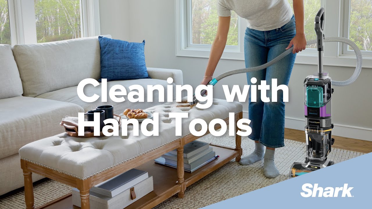 How To Clean Using the Hand Tools on the Shark® CarpetXpert™ HairPro® Pet with StainStriker™