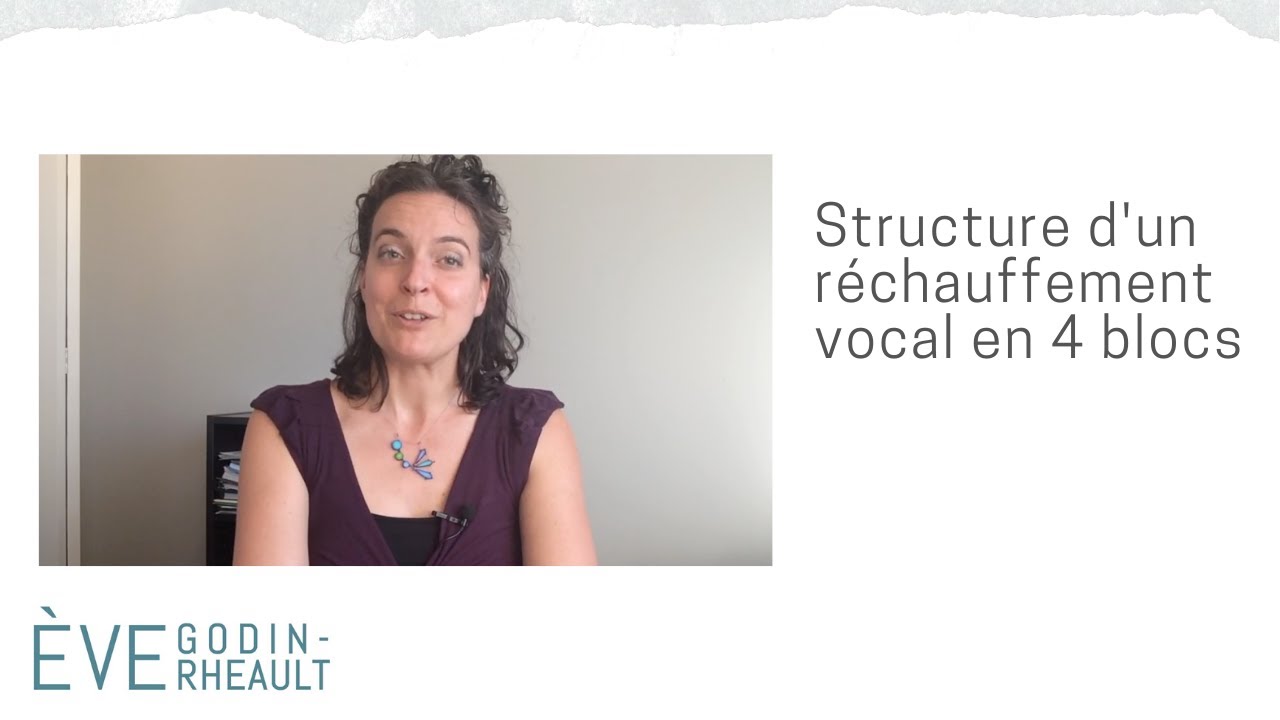 Structure d'un r&eacute;chauffement vocal en 4 blocs