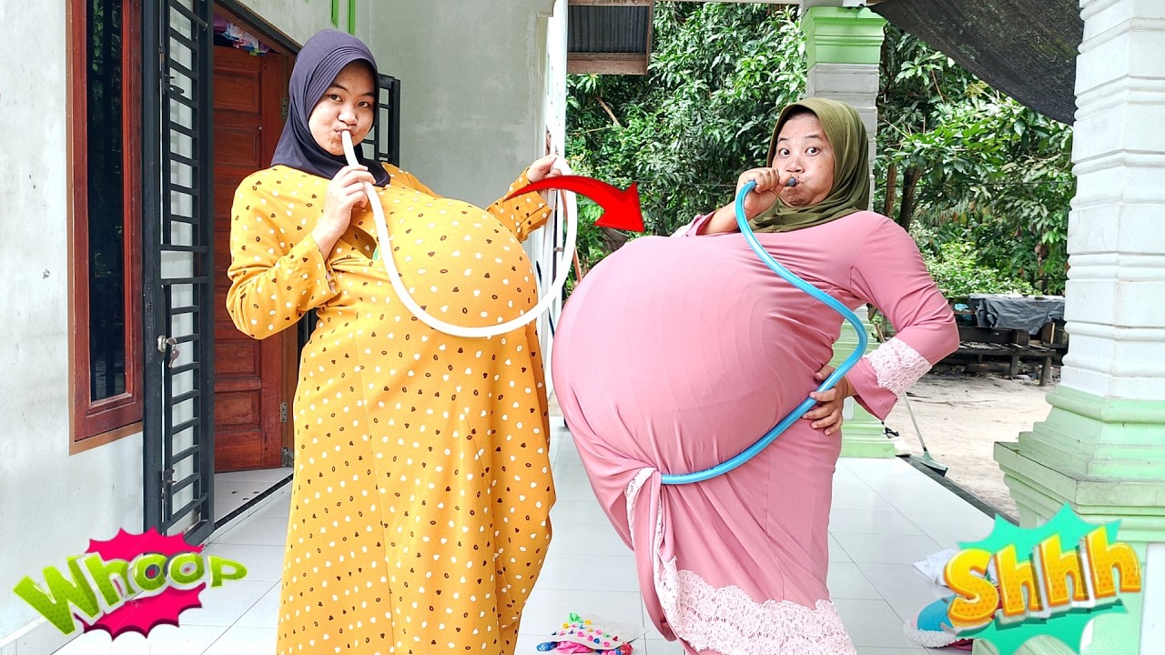 Dramatis🤣🫣😱 Main Game Lomba Tiup Balon Dimasukkan Perut Sampai Meletus !!