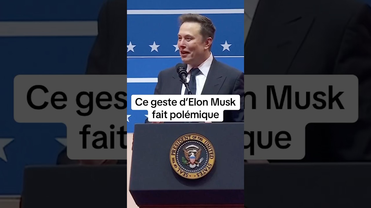 Ce geste d'Elon Musk fait pol&eacute;mique. Accus&eacute; de faire un salut nazi, il d&eacute;nonce 