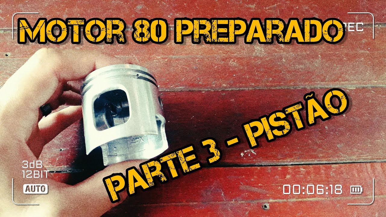 Motor 80 preparado Parte 3 - Pistão com janela