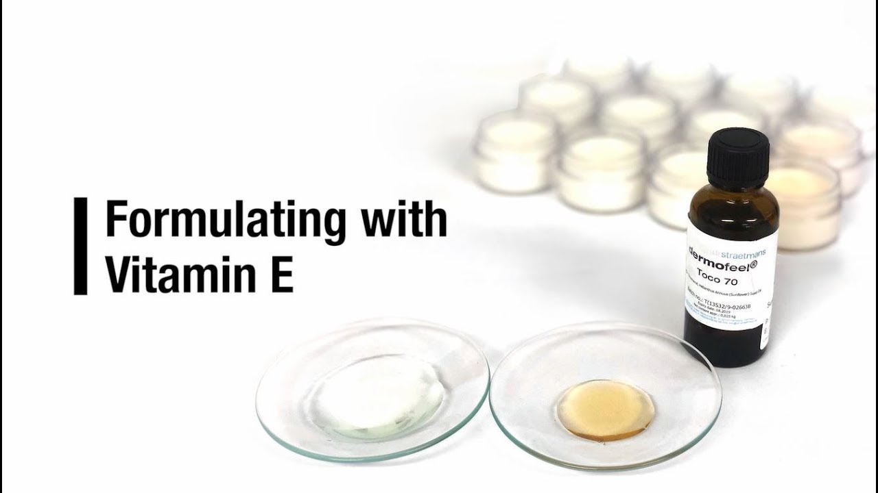 Making cosmetics with vitamin E antioxidant