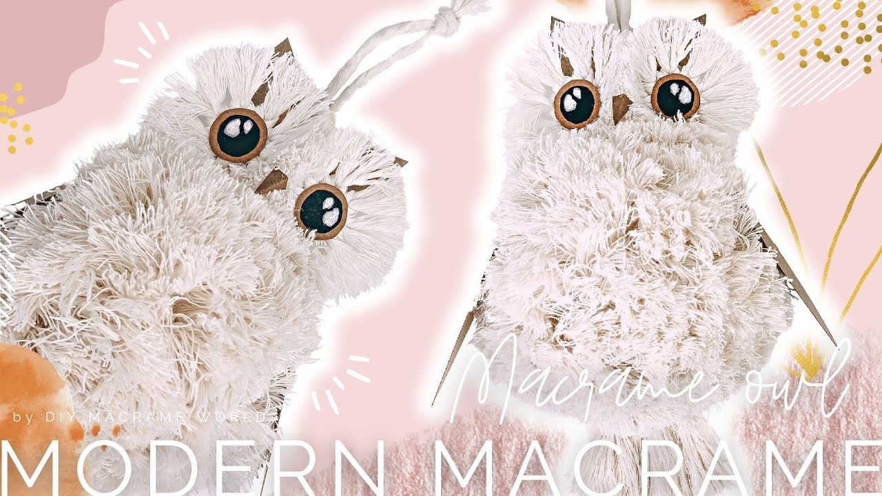 DIY ⎜EASY⎜🦉 CUTE Macrame OWL 🦉⎜FOR KIDS ⎜by DIY MACRAME WORLD ⎜FOR BEGINNERS