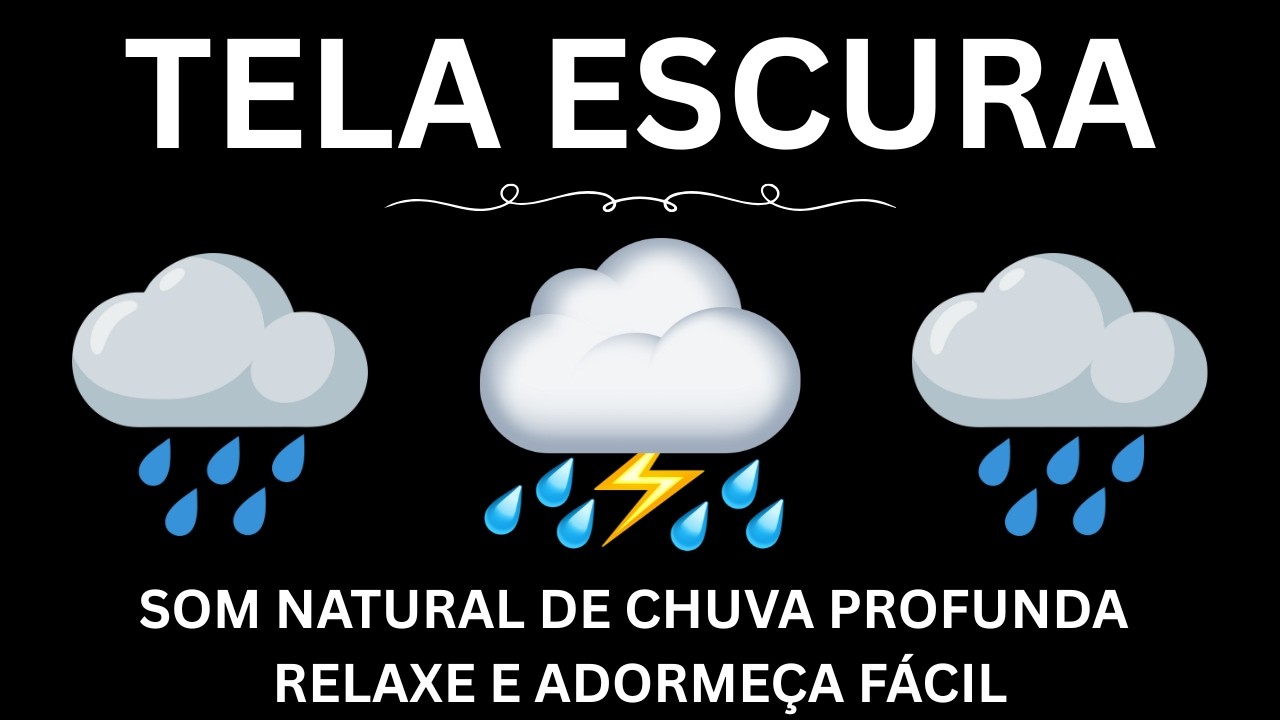 Som Natural de Chuva Profunda | Relaxe e Adormeça Fácil | Sons Relaxantes para Dormir
