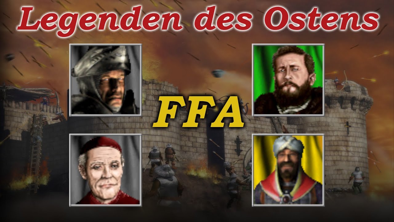 Wolf vs Bär vs Inquisitor vs Saladin | Legenden des Ostens | Stronghold Crusader - KI Kämpfe