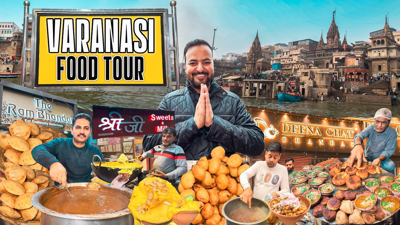 Ep - 1 Varanasi Street Food | Banaras Best Food | Breakfast in Varanasi |  Bananas Food Tour