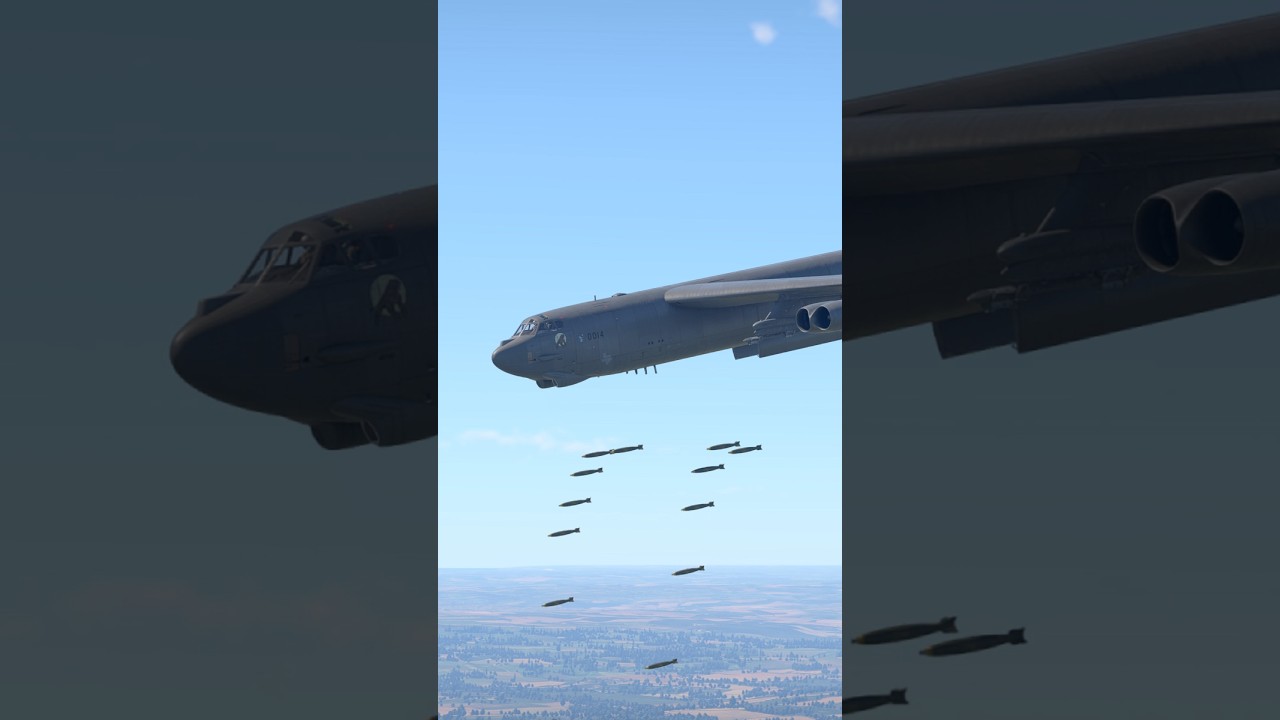 B-52H Releases Massive Bomb Load Over Enemy Targets